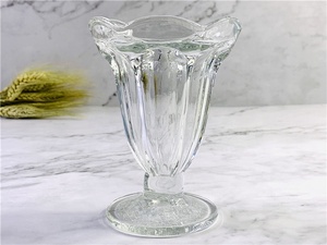 Ly Uống Sữa Nước Ép Sáng Tạo Cao Cấp, Ly Thủy Tinh Hoa Sen Trong Suốt, Ly Kem Lắc - Product Image 6