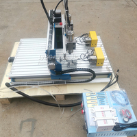 Routeur CNC 4 axes à deux broches, machine CNC 6090 avec rail de guidage linéaire, gravure et perçage, routeur CNC double broche LY 6090L-1.5KW