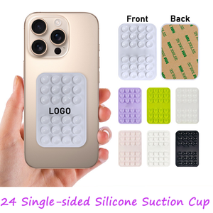 Custom Silicone Adhesive Phone Holder for iPhone Sticker Silicone Suction Cup Non-Slip Silicone Phone Grip Mount