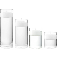 Bougie de cire de paraffine d'eau flottante de haute qualité 3 pouces pour les décorations de Noël en gros fleur motif bougie votive mariages
