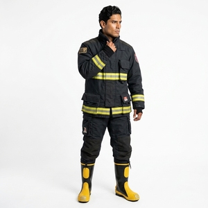 Botas <span class=keywords><strong>de</strong></span> Bombero <span class=keywords><strong>de</strong></span> Goma <span class=keywords><strong>Vulcanizada</strong></span> Premium con Forro Aislante Térmico y Soporte Reforzado para el Tobillo para Rescate y Bomberos - Product Image 1