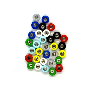 Vente en gros de roues de mini fingerboard pas chères, roues de skateboard en plastique avec roulements normaux, logo personnalisé - Product Image 1