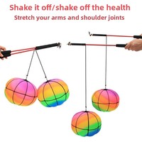 Ballon de fitness rebondissant lumineux style influenceur pour la danse carrée des personnes d'âge moyen et âgées, idéal pour les exercices d'épaules et de cou