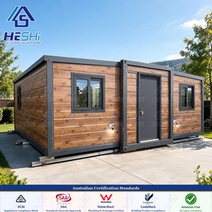 Maison préfabriquée extensible en conteneur 30/40 pieds, normes australiennes, MOQ 1 ensemble, échantillon disponible, 1 à 5 chambres, maison moderne pliable et empilable - Product Image 1