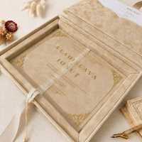 Boîte à cartes de mariage en velours créative et glamour, avec pompon doré champagne, cadeau unique pour les invités, boîte à cartes d'invitation