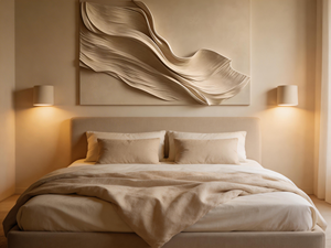 Art original Wabi Sabi, minimalisme abstrait, texture 3D, fait main, grande taille, art mural entièrement personnalisé pour la décoration murale du salon - Product Image 3