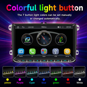 Autoradio 9 pouces pour VW <span class=keywords><strong>Golf</strong></span> Passat Tiguan Skoda Seat 2003-2016, CarPlay sans fil, Android Auto, bouton 7 couleurs, FM AM RDS, unité principale - Product Image 5