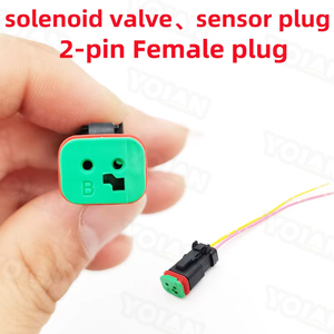 Conector de Sensor de presión, válvula solenoide eléctrica para excavadora, enchufe macho hembra 221-8859 con Cable de 2 líneas, 3 pines para Caterpillar - Product Image 2