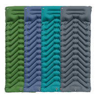 Lit gonflable en nylon imperméable avec pompe intégrée, ultra-léger, résistant à l'humidité, coussin d'air portable, 3 saisons, extérieur