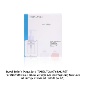Ensemble de trousse de toilette de voyage 100 ml, 3 contenants pour les essentiels quotidiens, soins de la peau pour tous types de peaux, formule K-Beauty - Product Image 2
