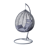 Jardin d'intérieur rotin osier extérieur suspendu patio balançoires oeuf chaise avec support pour salon