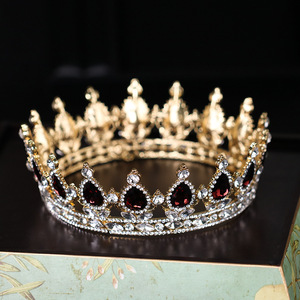 <span class=keywords><strong>Tiara</strong></span> <span class=keywords><strong>e</strong></span> Corona Vintage in Cristallo per Re <span class=keywords><strong>e</strong></span> Regina, Diademi per Uomo/Donna, Ornamenti per Capelli per Concorsi di Bellezza, Accessori per Capelli da Matrimonio - Product Image 3
