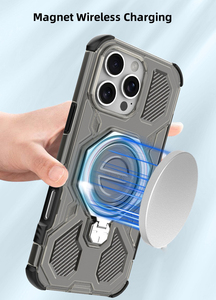 Nam châm điện thoại trường hợp đối với <span class=keywords><strong>iPhone</strong></span> 17 16 15 Promax 16pro với túi khí <span class=keywords><strong>4</strong></span> góc bảo vệ bìa cứng từ tính không dây sạc - Product Image 3