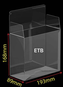 Boîte de protection transparente en PVC pour cartes Pokémon ETB, emballage PET, disponible en stock pour l'export. - Product Image 1