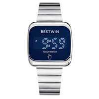 Montre digitale décontractée pour homme BESTWIN, de haute qualité, luxe, cadran carré, acier inoxydable, écran tactile