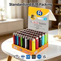 Briquet jetable classique Flint pour magasin de proximité – Utilisation pour cigarettes, en plastique, avec boîte de présentation sur comptoir, approvisionnement en vrac