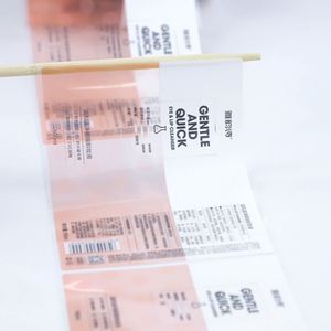 สติกเกอร์ติดขวดเครื่องสำอางใส พิมพ์ลายโลโก้ด้วยฟอยล์ทองแบบปั๊มร้อน - Product Image 1