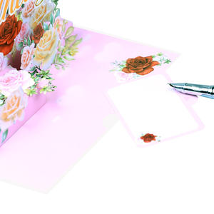 Cartolina d'auguri fatta a mano 4C stampa 3D Pop-up carta Love Card busta d'invito <span class=keywords><strong>per</strong></span> buon compleanno san valentino, grazie - Product Image 3