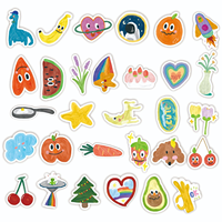 Autocollant Adhésif Personnalisé en PVC Vinyle Kawaii Dessin Animé Écologique Durable Anti-UV Imperméable Imprimé Décoratif pour Ordinateur Portable et Enfants