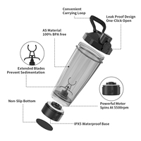 Bouteille Shaker Électrique Portable Automatique Rechargeable Personnalisée 600ml en Plastique pour Boissons Protéinées – Vente en Gros