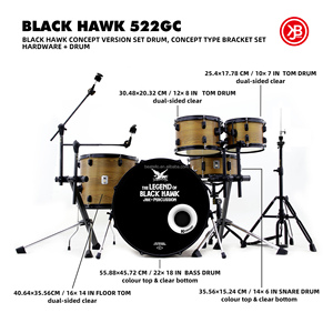 Batería Acústica Beatello JBK de 5 Piezas, Instrumento Musical de Percusión, Juego de Batería de Madera de Tilo, Tamaños Completos, Kits de Batería Profesionales - Product Image 2