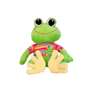 Tùy Chỉnh Ếch Con Rối Ngồi Màu Xanh Lá Cây Động Vật Đồ Chơi Sang Trọng Ếch Đồ Chơi Nhồi Bông - Product Image 1