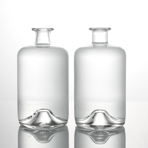 Shanghai Linlang-botella de cristal transparente con diseño personalizado, botella redonda de Whisky - Product Image 1