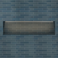 Produits de niche de stockage de douche éclairés par LED de 14x50 pouces Insert mural en plastique ABS Niche de douche avec éclairage pour salle de bain