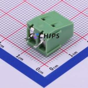 XY128V-A-5.08-2P Screw Terminal Block Through hole Component (THT),P=5.08mm Connector 1x2P 5.08mm Green Through Hole - Product Image 2