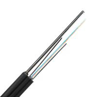 TTI GJYXCH Cable de caída FTTH para exteriores e interiores Cable de comunicación de chaqueta de PVC LSZH 2 4 6 12 núcleos Cable de fibra óptica