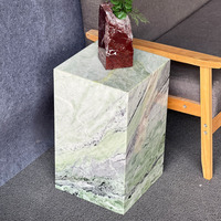 Socle en marbre Nero Marquina, piédestal, table d'appoint moderne de luxe, base pour exposition de fleurs, utilisation dans le salon, hôtel, durable