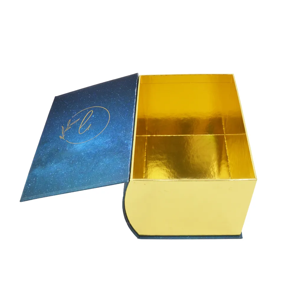 Custom March Expo 2022 Stamping Gift Paper Folding Boxes Gold Silver Matte Black Shaped Magnetic Closure Cardboard Book Box