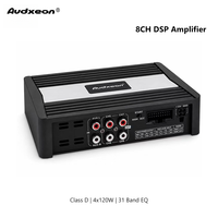 Amplificateur DSP de voiture 8 canaux classe D 4x120W avec égaliseur 31 bandes, processeur audio haute puissance, système audio de voiture