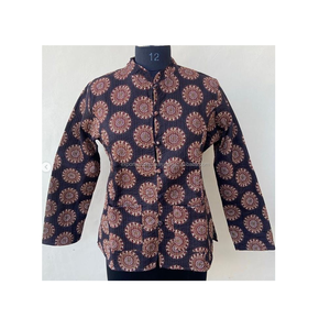 Bohemian Style Jaipur Embroidery <b>Jackets</b> Vintage Reversible Indian Kantha <b>Jacket</b> Indigo Printed Handwoven Wholesale - Product Image 1