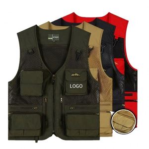Gilet de pêche et de randonnée multi-poches en maille pour homme, idéal pour le travail, les voyages et la photographie en extérieur (OEM) - Product Image 1