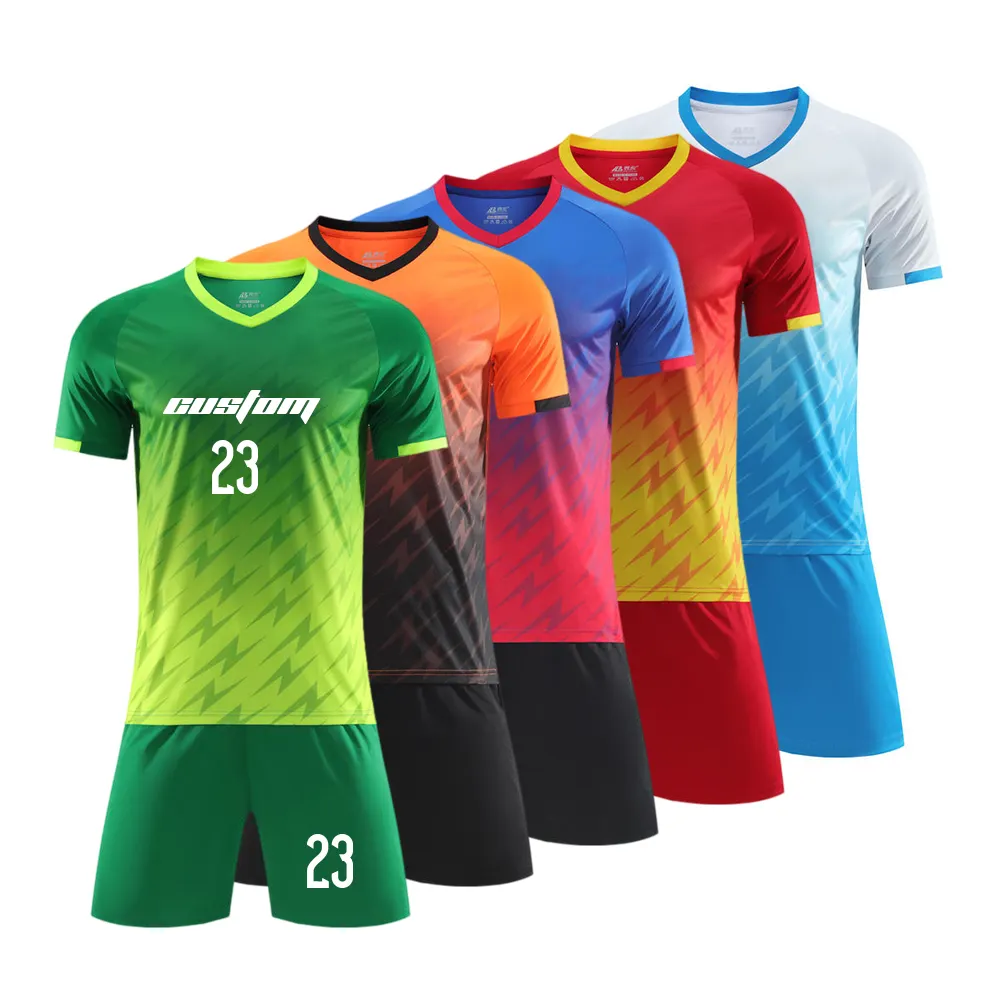 Wholesale Bulk Camisas De Futebol Thailand Soccer Jerseys Quick Dry Breathable Soccer Jersey For Men And Kids