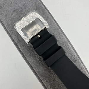 Reloj de Lujo Clásico de Alta Gama con Diamantes, Caja de Acero Inoxidable, Correa de Caucho, Reloj Mecánico de Pulsera para Mujer de Negocios - Product Image 6