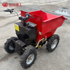 Mini Dumper Elettrico con Carico di 400kg, Corpo in Acciaio, Ribaltamento Idraulico, per Costruzioni, Fattorie e Giardini - Product Image 3