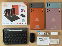 Tablet PC Android 15 10 Inci Dual SIM WiFi Smart King 17 Max dengan keyboard, mouse, case, dan pena untuk belajar, kantor, dan hiburan