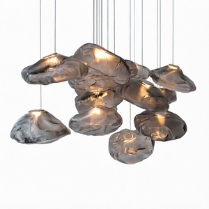 Lustre LED en cristal moderne pour salon, suspension linéaire réglable en hauteur, décoration intérieure - Product Image 4