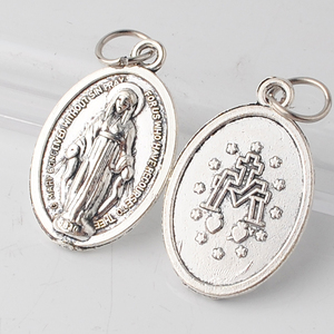 15*26mm de Nuestra Señora de <span class=keywords><strong>la</strong></span> <span class=keywords><strong>Virgen</strong></span> Marí<span class=keywords><strong>a</strong></span> de Metal en plata antigua plateado pequeño religiosos católicos colgante de aleación de Zinc - Product Image 6