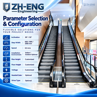 Escalator intérieur commercial en acier inoxydable, escalier mobile automatique pour centre commercial, supermarché