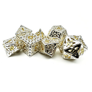 Factory Customizable DND <b>Dice</b> Set White Metal Hollow <b>Dice</b> Personalized Logo Enamel D20 For Tabletop Games - Product Image 5