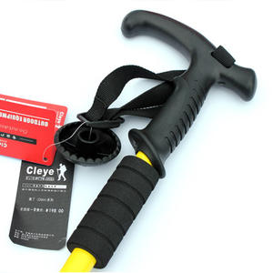 Bastones de Senderismo Cleye de Aleación de Aluminio, 3 Secciones Ajustables, Amortiguadores, Ligeros, con Punta de Goma - Product Image 2