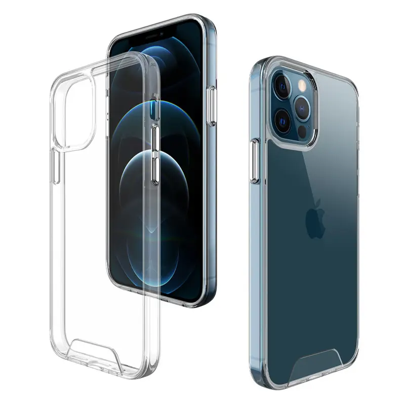 2023 funda de teléfono espacial más Popular para iPhone 15Pro transparente anticaída acrílico + TPU funda de teléfono para iPhone 14Pro Max