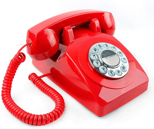 Antique Telephone Desktop Phone Wireless with GSM ESIM Corded & Cordless Handset for Office Home & Business Use