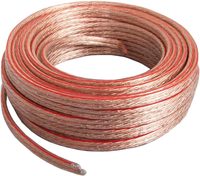 Câble optique actif pour autoradio, fil de cuivre plat extérieur 14AWG, 2,5 mm CCA, givré, flexible, transparent, 2 conducteurs