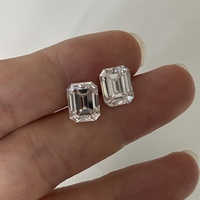 Pierre de Moissanite de laboratoire HQ Gems, diamant de 1 à 10 carats, D VVS, taille ovale, poire, radiant, pierre précieuse en vrac, diamant de Moissanite