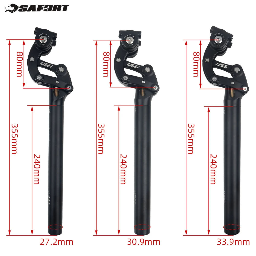 SAFORT Four-Link Shock Absorbing Seatpost, mm