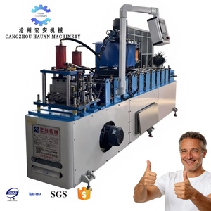 Máquina de Perfiles Omega de Estructura de Acero HANAU, Totalmente Automática, Controlada por PLC, Engranajes y Rodamientos, 1300W, 380V, Fácil de Operar - Product Image 1